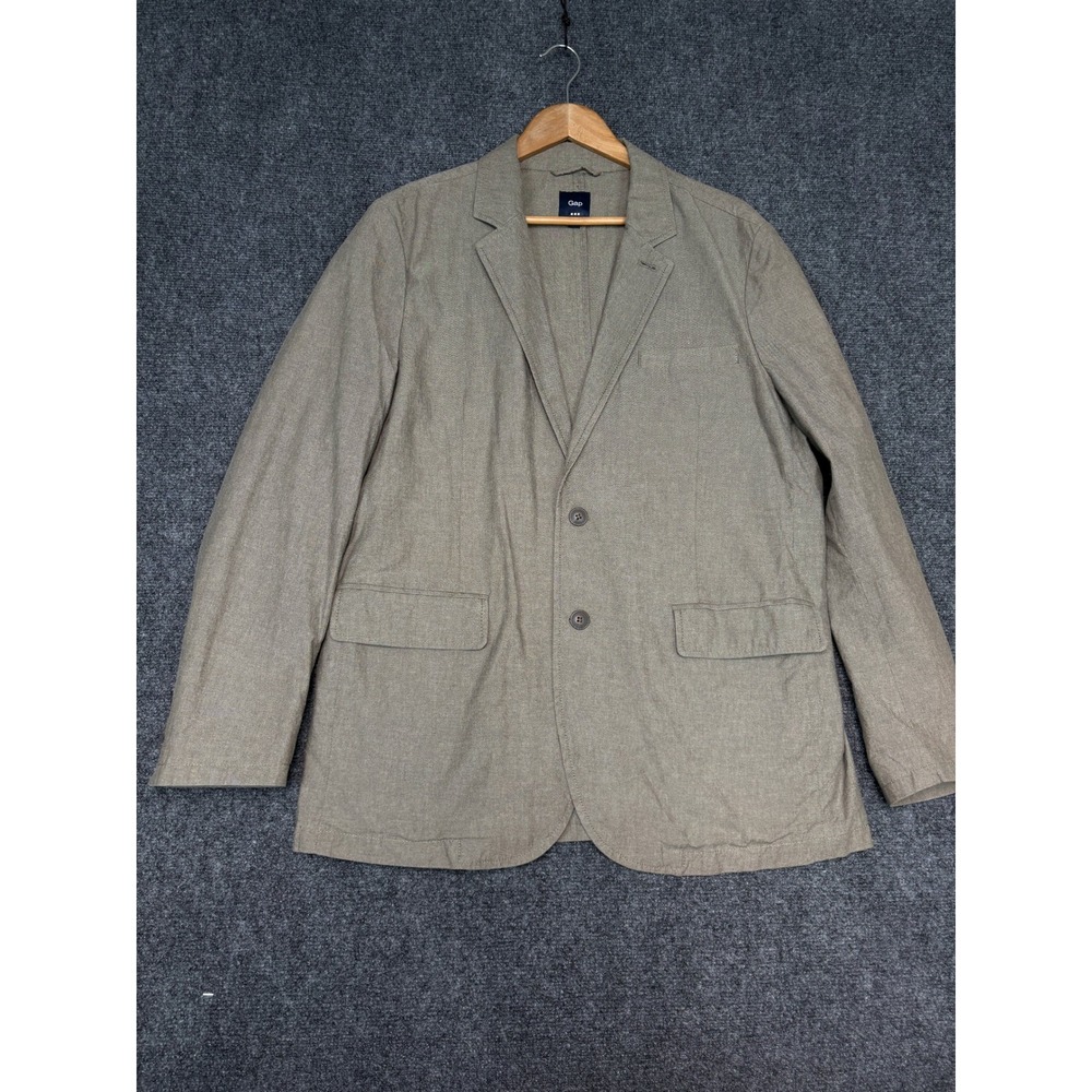 Gap Blazer Jacket Women's Large Brown Excellent Cotton 2-Button Sport Coat L